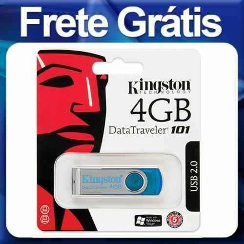 PENDRIVE 4GB KINGSTON + FRETE GRÁTIS